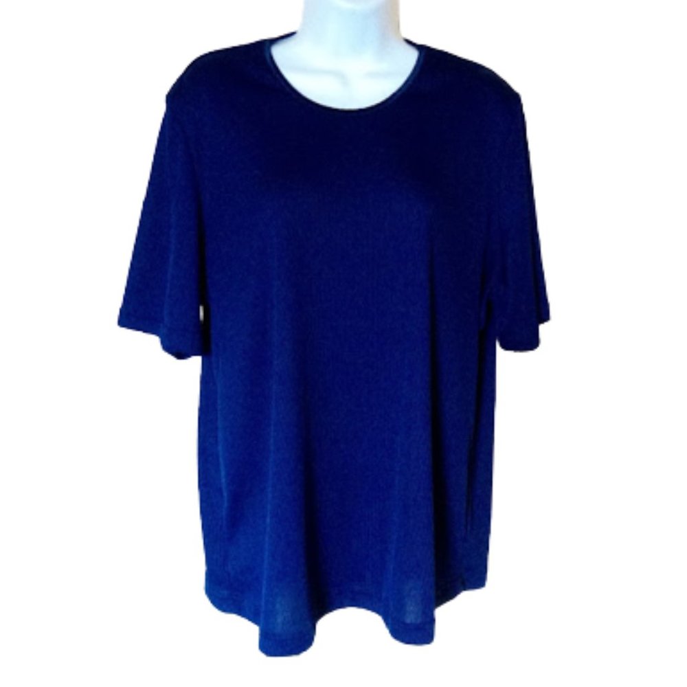 ---  Dark Blue Stretch Top Fits XL or 1X